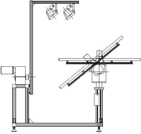 光伏電池方陣偏轉(zhuǎn)移動(dòng)示意圖